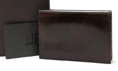 ダンヒル　レザー　カードケース　イタリア製　茶色系　dunhill 18701921
