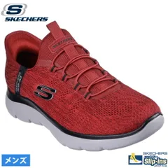 スケッチャーズ スリップインズ スリッポン スニーカー 靴 メンズ サミッツ キーペース 幅広 ゆったり レッド 赤 232469W SKECHERS