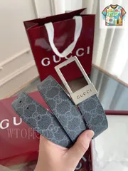 【今日WTO】Gucci スクエアバックルニューベルト-BJ31