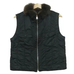 未使用近い　レリアン　リバーシブル　ロングベスト　ダークグレー×ライトグレー 未使用近い レリアン リバーシブル ロングベスト ダークグレー