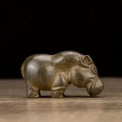未使用保管品 ルーブル美術館 正規品 青いカバ ウィリアム ヒッポ 陶器