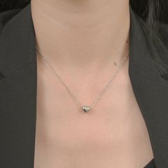 ネックレス レディース 金属アレルギー対応 つけっぱなしOK サージカルステンレス 316L 錆びない シンプル ハート 華奢 スキンジュエリー 上品 ルピス LUPIS st0080