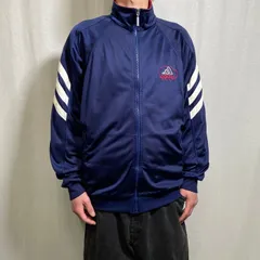 90年代 adidas アディダス トラックジャケット ジャージ パフォーマンスロゴ刺繍 メンズL相当 
