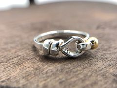 【管理番号79】TIFFANY＆Co.  ティファニー フックアンドアイ コンビ リング サイズ14号 リング 指輪 SV925 750 アクセサリー