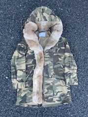 ruxe camouflage fur coat