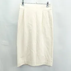 ◇ ⊇ Φ UNITED ARROWS ユナイテッドアローズ ひざ丈 タイト スカート サイズ36 アイボリー レディース E  【1501230036665】