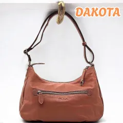 【未使用級】　Dakota ダコタ　ショルダーバッグ ハーフムーン 肩掛け ワンショルダー ロゴ型押し 本革 レディース　ブラウン