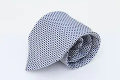 ガリエニ ブランドネクタイ 格子柄 シルク イタリア製 メンズ ブルー GALLIENI 【中古】