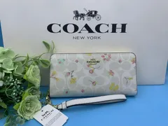 2024年最新】コーチ財布 COACH フラワープリントレザーアコーディオン