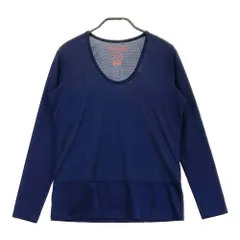 サイズ：L LE COQ GOLF ルコックゴルフ  メッシュ 長袖インナーTシャツ  ネイビー系 [240101301903]# ゴルフウェア レディース ストスト
