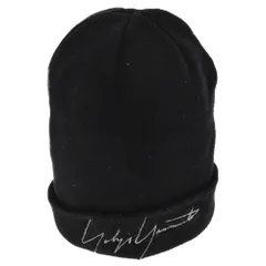 Yohji Yamamoto POUR HOMME (ヨウジヤマモト プールオム) ×NEW ERA Basic Cuff Knit Signature Logo Cap HV-H49-972 ニューエラ ベーシックロゴニット ビーニー ブラックのサムネイル