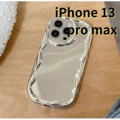 【SHOPS】iPhone13 pro max スマホケース なみなみ 鏡 シルバー ミラー おしゃれ かわいい E037