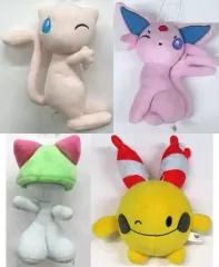 【中古】ぬいぐるみ 全4種セット ほぺぴた ぬいぐるみ～ミュウ・エーフィ・ラルトス・リーシャン～ 「ポケットモンスター」