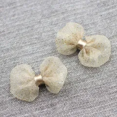 ☆ ゴールド ☆ フリー ☆ マリポサリボンヘアクリップ(2個セット) ヘアクリップ リボン 小さめ 2個セット ヘア クリップ ヘアピン 髪飾り 髪留め キッズ 女の子 子供 子ども こども おしゃれ かわいい 大人 卒園式 入学式 ピアノ発表会 結婚式