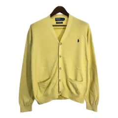 Polo by Ralph Lauren ポロ ラルフローレン コットンニット カーディガン イエロー (メンズ L) 中古 古着 T2974