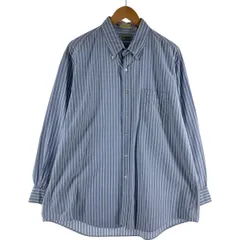 古着 70~80年代 エルエルビーン L.L.Bean 長袖 ボタンダウンストライプシャツ USA製 メンズXL相当/eaa531062