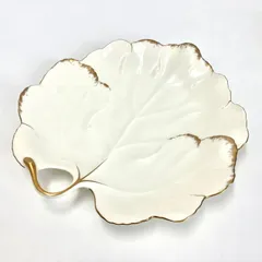 【628033】　NARUMI bone China gift gallery リーフディッシュ　皿　 美品