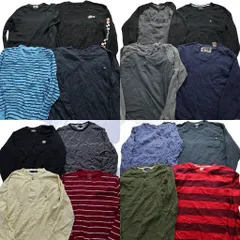 古着卸 まとめ売り ブランドMIX 長袖Tシャツ 16枚セット (メンズ XL ) リーバイス ギャップ ディッキーズ 中古 古着 MZ7154