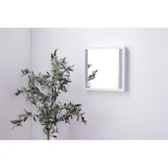 ミラー L 【ホワイト】 合成樹脂化粧合板 3mm飛散防止ミラー