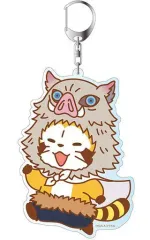 【中古】雑貨 嘴平伊之助(ラスカルver.) デカキーホルダー 「鬼滅の刃×あらいぐまラスカル」