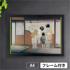 北野恒富「宵宮の雨」（1928年） 浮世絵 美人画 日本画 和 アート