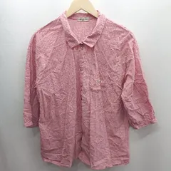 ◇ ⊂ SM2 サマンサ モスモス 総柄 七分袖 シャツ サイズF レッド系 レディース E  【1502060001540】