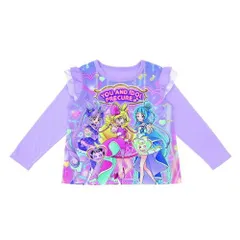 【新品・4営業日で発送】パジャマキミプリA120ラベン 光る 2TOPSニットパジャマキミとアイドルプリキュア A120ラベンダー