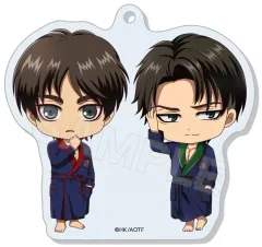 【中古】キーホルダー エレン＆リヴァイ(ガウン) 「進撃の巨人 ルームウェアver. アクリルキーホルダー 01 BOXB」