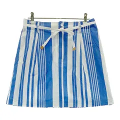 サイズ：11 LE COQ GOLF ルコックゴルフ  ストレッチスカート ストライプ柄 ブルー系 [240101439423] ゴルフウェア レディース ストスト
