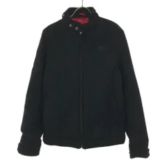 モアコアディビジョン ウールブレンド ロゴ刺繍 ライダースジャケット M ブラック M.C.D MORE CORE DIVISION メンズ