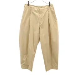 PORT BY ARK ポートバイアーク 日本製 タック ワイド パンツ 2 ベージュ メンズ 古着