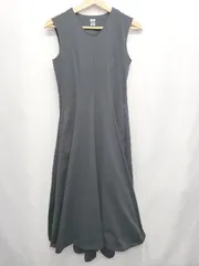 ◇ ⊂ ユニクロ × Theory コラボ フレア 膝下丈 ノースリーブ ワンピース サイズS ブラック系 レディース E  【1507160002480】