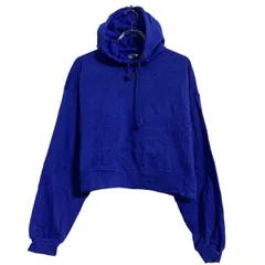 adidas ロゴスウェット パーカー レディース S ブルー アディダス プルオーバー スポーティー 古着卸 アメリカ仕入 a612-6728