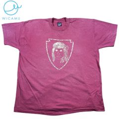 【激レア】90s FRUIT OF THE LOOM BEST 50/50 Tシャツ XXL USA製 シングルステッチ ネイティブアメリカン フェザープリント ワインレッド ビンテージ 古着