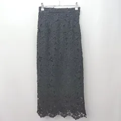◇ ⊂ BLUE EAST ブルーイースト 総レース きれいめ ロング タイト スカート サイズ1 ブラック系 レディース E  【1507160026806】