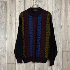 【 OLD Rudolph Valentino ルドルフ バレンチノ 】3D 立体 凸凹 ニット セーター L