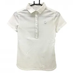 【超美品】キャロウェイ 半袖ポロシャツ 白×シルバー ラインストーン レディース S ゴルフウェア Callaway