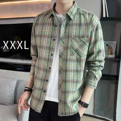[XXXL]メンズ ファッション 服  オシャレ シンプル 大人 かっこいい 大きいサイズ ストリート 紳士服 チェック柄 長袖 シャツ カジュアル ジャケット 服