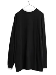 【お得なクーポン配布中!】 90s OLD GAP モックネック 長袖 Tシャツ メンズ M / 古着 90年代 オールド ギャップ ロンT ハイネック 無地 旧タグ リンガー タイプ 黒 白