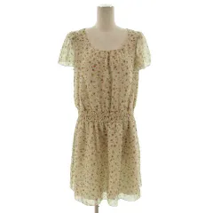 ルクールブラン le.coeur blanc ワンピース ひざ丈 半袖 花柄 ベージュ マルチカラー 38