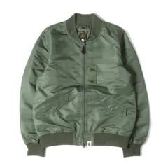 A BATHING APE ア ベイシング エイプ ジャケット サイズ:S 裾ロゴ L-2B フライト ジャケット オリーブ アウター ブルゾン ミリタリー ストリートのサムネイル