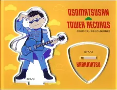 【中古】アクリルスタンド・アクリルパネル カラ松 アクリルスタンド 「おそ松さん×TOWER RECORDS CAFE 2021」