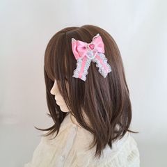 推し活リボン 推し色リボン リボンクリップ ヘアクリップ ヘアアクセサリー ツインテール 2個セット ピンク アイドル 参戦リボン 現場 イベント ライブ コンサート 入学式 卒業式 結婚式
