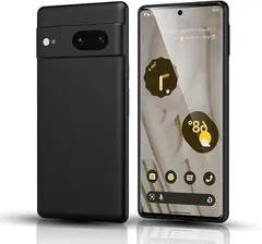 JACRON Google Pixel 6A ケース 保護ケース TPU シリコン 耐衝撃 磨り表面 指紋防止 軽量 薄型 ストラップホール付き カバー(ブラック,  TMK-UCI-505)のサムネイル