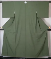 江戸小紋 一ツ紋付 人間国宝 中村勇二郎 「隅切り角に揺り三本」正絹 袷 未着用