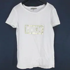 パトリツィアペペ PATRIZIA PEPE 半袖 カットソー プリントTシャツ 1 ホワイト 白 綿 コットン のサムネイル