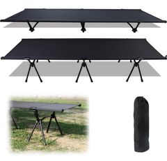 耐荷重150kg 快眠 初コット 自宅用 車中泊 (ブラック【無印版】) 防災 アウトドア 簡易ベッド ワイド 折りたたみ式 コンパクト ハイ/ロー切替可能 (ブラック) 2WAY 静音 190x67x17/38cm 軽量 コット キャンプ YOLER|ヨーラ