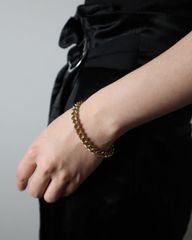 chunky gourmette chain vintage bracelet 喜平 チャンキー チェーン ゴールドカラー ヴィンテージ ブレスレット 7㎜
