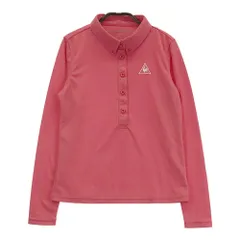 サイズ：M LECOQ GOLF ルコックゴルフ  長袖ポロシャツ ボタンダウン  ピンク系 [240101213582]# ゴルフウェア レディース ストスト