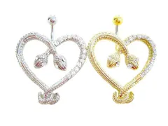 １４Ｇラブリースネイク ボディピアス ヘソピアス へそピアス ヘソピ